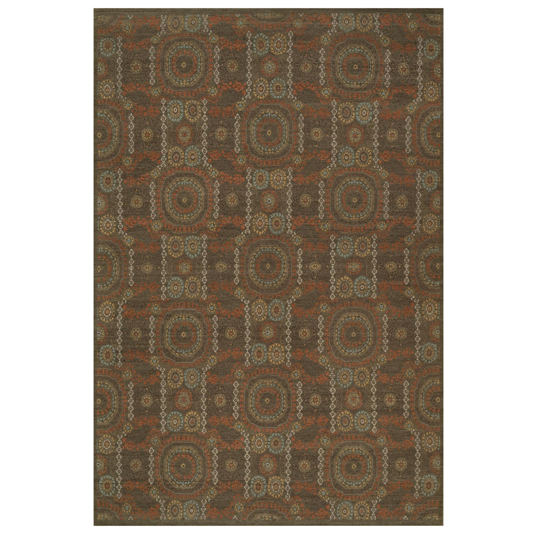 Mocha Brown, Hand Knotted, Mamluk Design, Pure 100% Himalayan Wool, Vegetable Dyes, Oversized, Oriental Rug